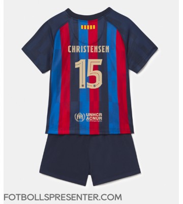Barcelona Andreas Christensen #15 Hemmatröja Barn 2022-23 Kortärmad (+ korta byxor)